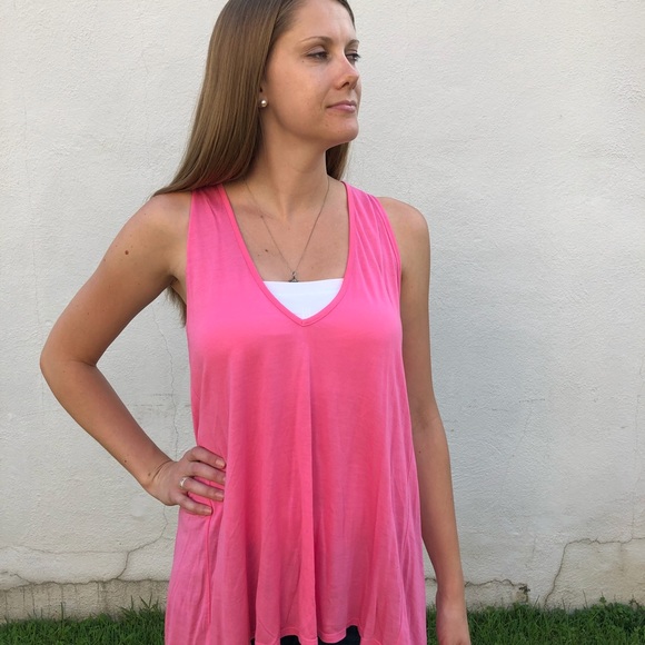 RILLER & FOUNT Pink Cross Back Sleeveless Top - Picture 5 of 6